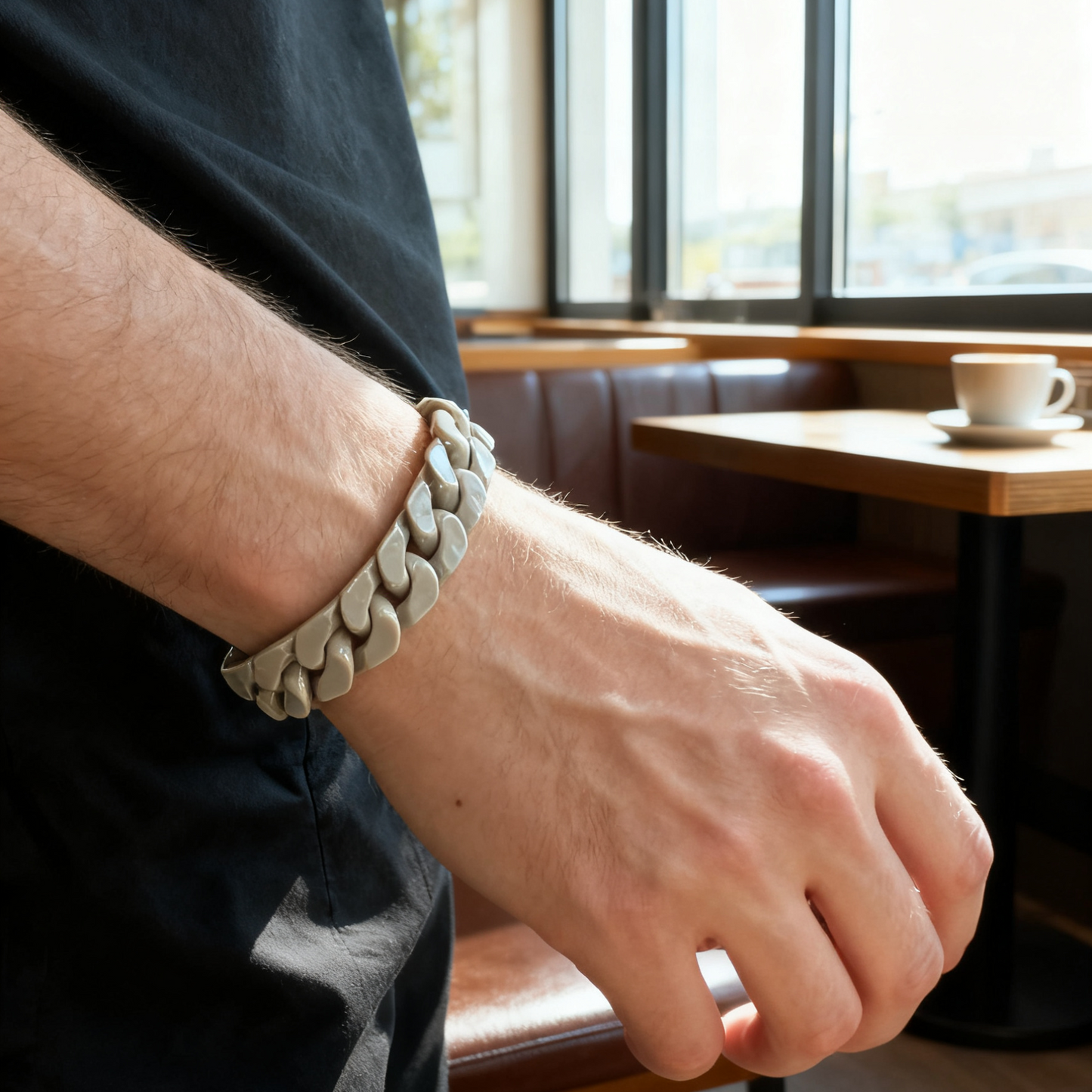 Chunky Cuban Ceramic Bracelet