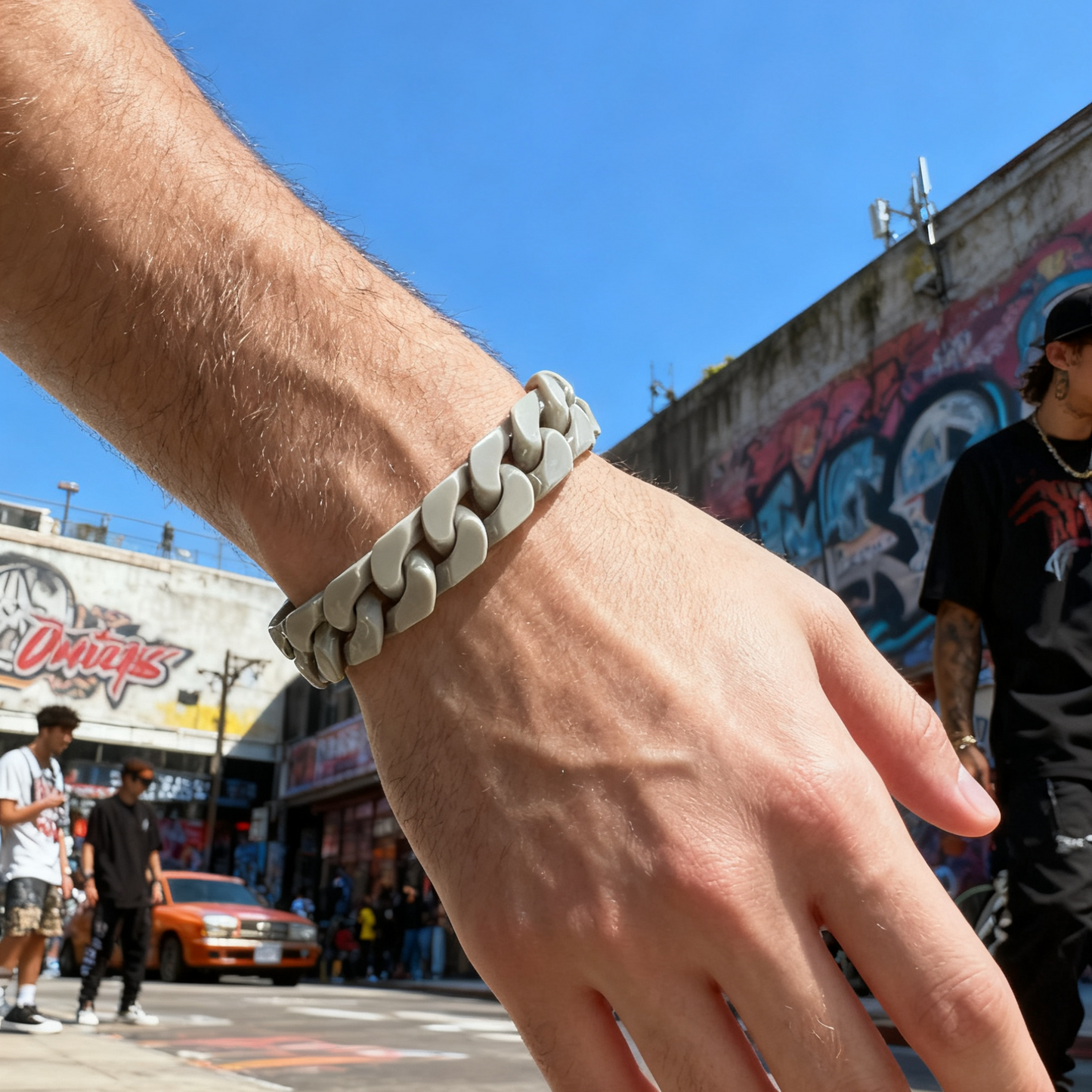 Chunky Cuban Ceramic Bracelet