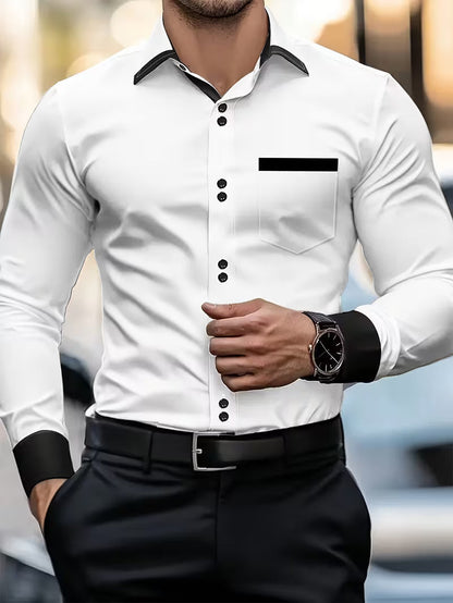 Zigmas - Elegant Long Sleeve Shirt With Button