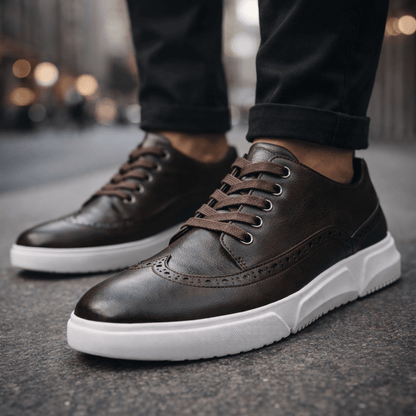 Calver Leather Brogue Sneakers