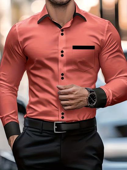 Zigmas - Elegant Long Sleeve Shirt With Button