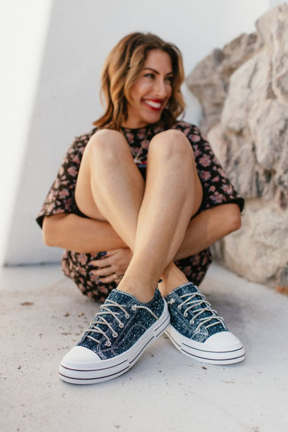 Very G Dark Blue Denim Aman Sneakers